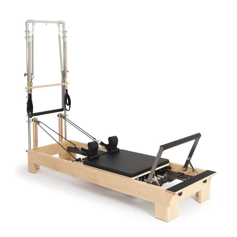 Elina Pilates wood reformer with tower Pilates Elina Pilates Mocha