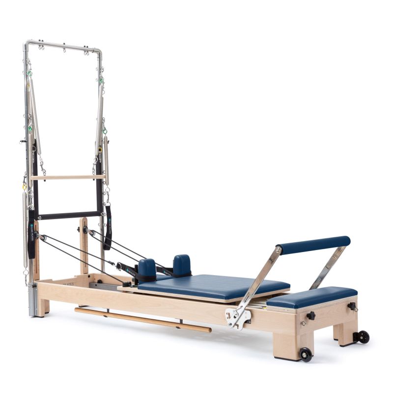 Elina Pilates Wooden Reformer Lignum With Tower Pilates Elina Pilates Blue