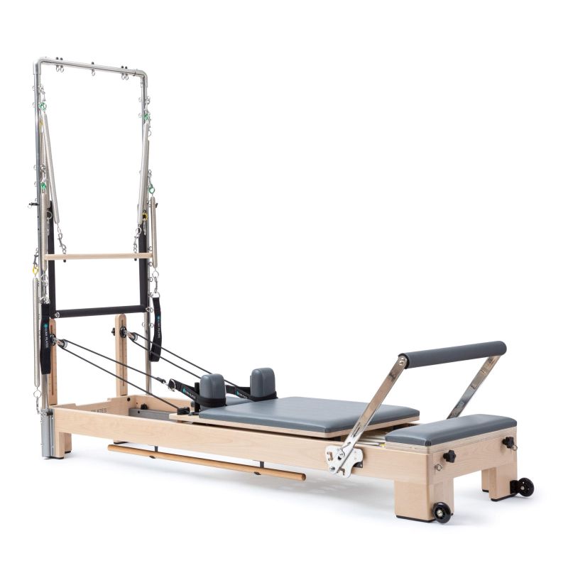 Elina Pilates Wooden Reformer Lignum With Tower Pilates Elina Pilates Ocean Blue