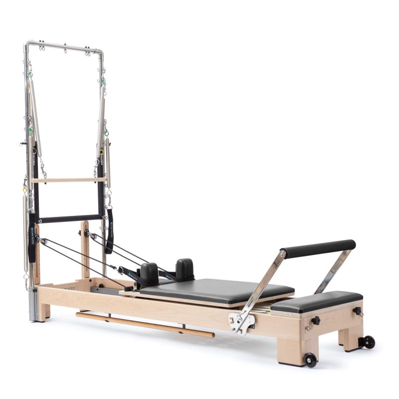 Elina Pilates Wooden Reformer Lignum With Tower Pilates Elina Pilates Black