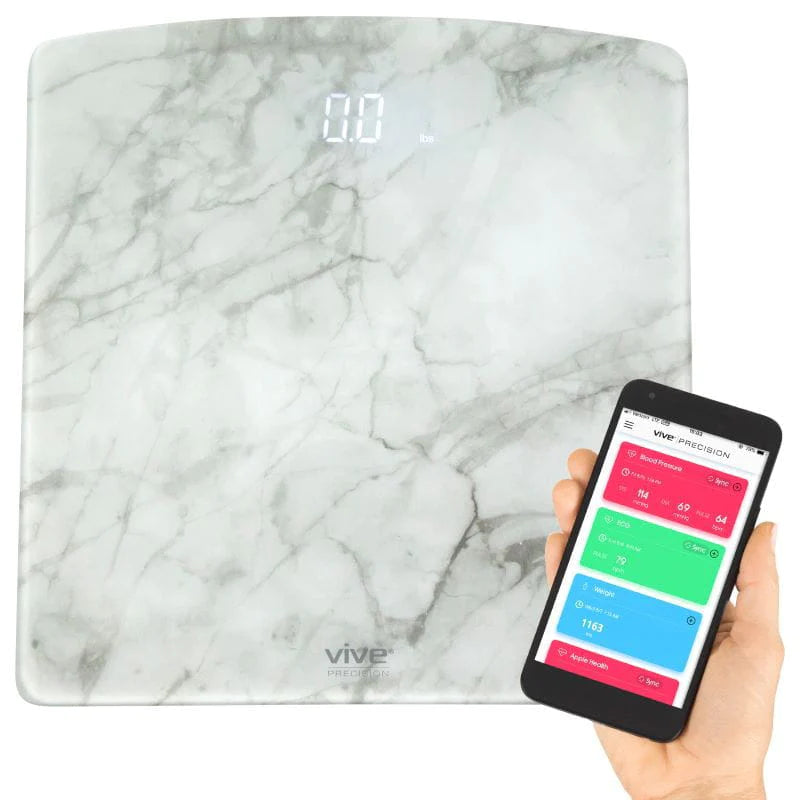 Vive Health DMD1052MAR Digital Marble Smart Scale Digital Measuring Devices Vive Health   