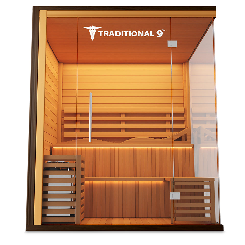 Medical Breakthrough Traditional 9 Plus Infrared 4-6 Person Sauna Outdoor Sauna Medical Breakthrough   