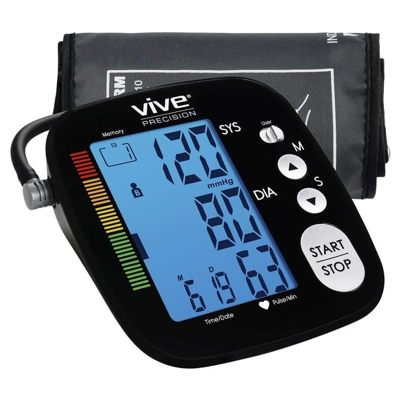 Vive Health Blood Pressure Monitor Digital Measuring Devices Vive Health Black  