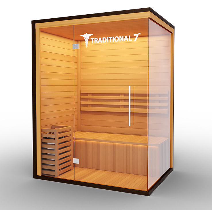 Medical Breakthrough Traditional 7 Infrared 3-4 Person Sauna Outdoor Sauna Medical Breakthrough   