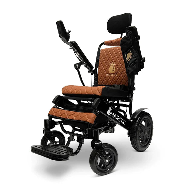 ComfyGo Majestic IQ-9000 Long Range Electric Wheelchair With Auto Recline Electric Wheelchair ComfyGo Black Taba 17.5 inches
