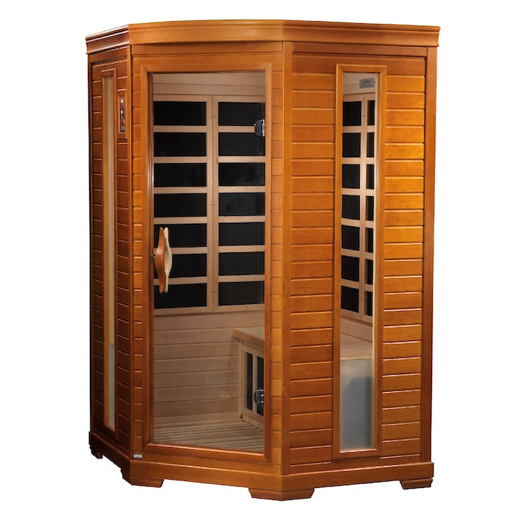 Dynamic Heming 2-Person Corner Low EMF FAR Infrared Sauna (Canadian Hemlock)