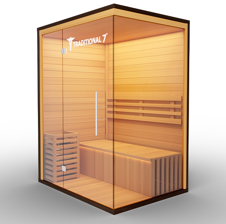 Medical Breakthrough Traditional 7 Infrared 3-4 Person Sauna Outdoor Sauna Medical Breakthrough   