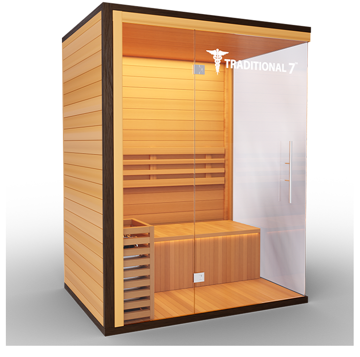 Medical Breakthrough Traditional 7 Infrared 3-4 Person Sauna Outdoor Sauna Medical Breakthrough   