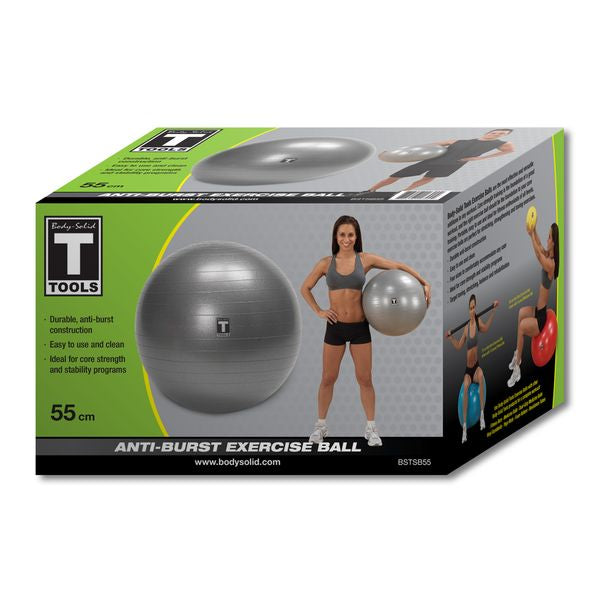 BODY-SOLID TOOLS STABILITY BALL 55CM GREY BSTSB55 Strength Body-Solid   