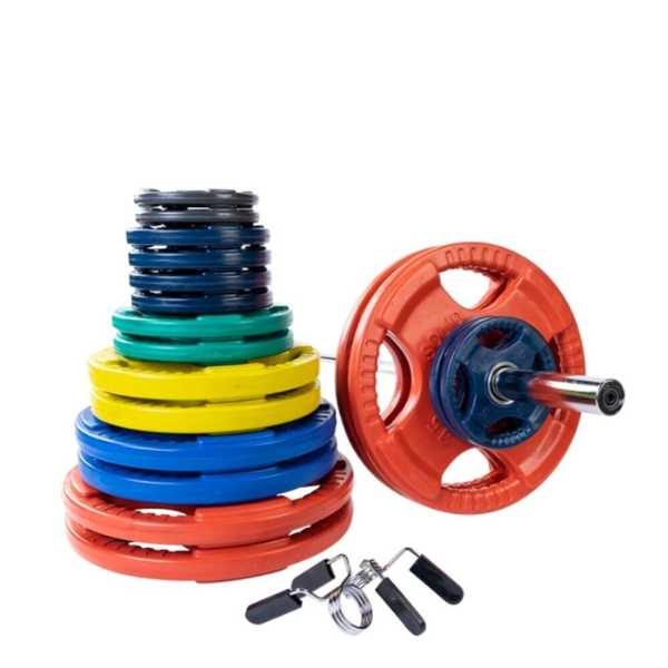 Body Solid ORCS - Color Rubber Grip Olympic Barbell Sets Weight Plates Body-Solid