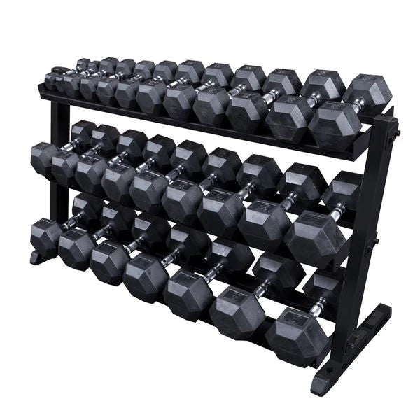 Body Solid Rubber Hex Dumbbell 5-70lb Package Dumbbell Packages Body-Solid