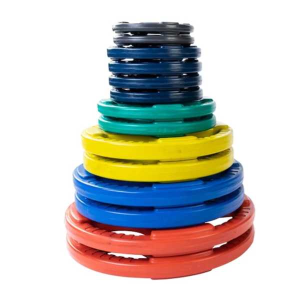 Body Solid ORCS - Color Rubber Grip Olympic Barbell Sets Weight Plates Body-Solid