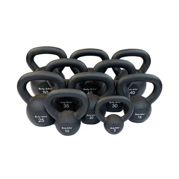 Body Solid Commercial Kettlebell Set (KBR-SET) Kettlebells Body-Solid 5-30 lbs. (6 kettlebells)