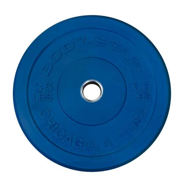 Body Solid 260Lb Chicago Extreme Bumper Plate Set OBPXC260 Weight Plate Set Body-Solid