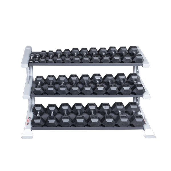 Body Solid Pro Clubline SDKR1000DB 3-tier Dumbbell Rack Dumbbell Rack Body-Solid