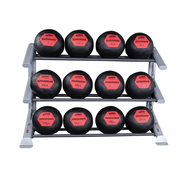 Body Solid Pro Clubline SDKR1000MB 3 Tier Medicine Ball Rack Medicine Ball Rack Body-Solid