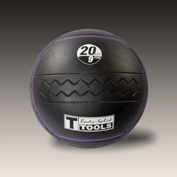 Body Solid Tools BSTHRB Heavy Rubber Balls Slam Balls Body-Solid 20lbs - Purple