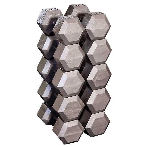 Body Solid SDS Hex Dumbbell Sets Dumbbell Set Body-Solid 5 - 50 lbs Set