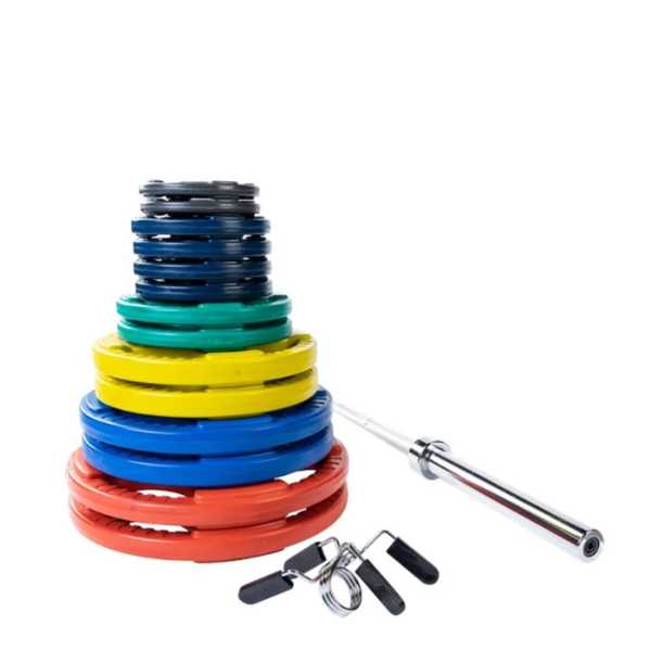 Body Solid ORCS - Color Rubber Grip Olympic Barbell Sets Weight Plates Body-Solid