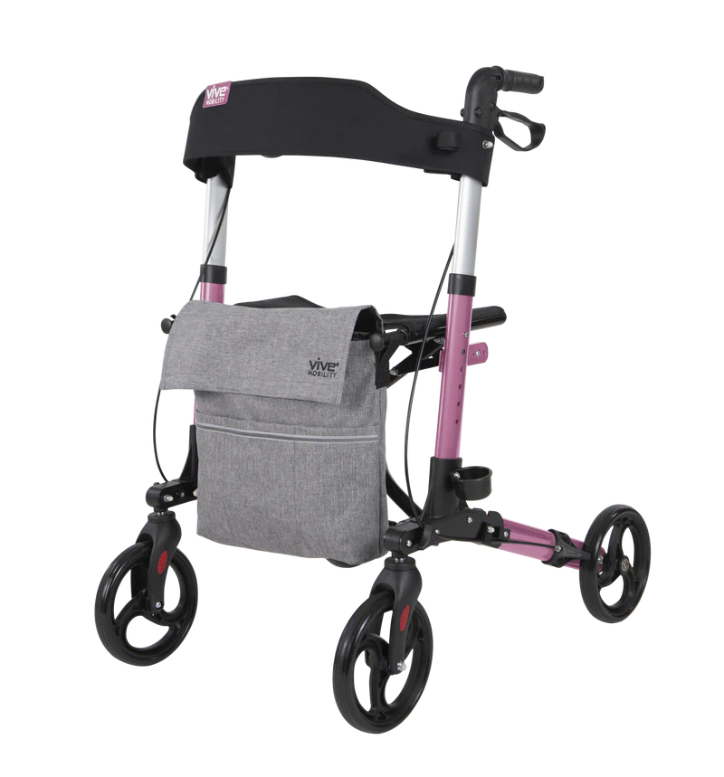 Vive Health Rollator Walker Mobility Vive Health Pink  