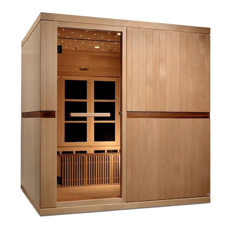 Golden Designs Catalonia 8-person PureTech™ Near Zero EMF (Under 2MG) FAR Infrared Sauna (Canadian Hemlock) Saunas Golden Designs Default Title