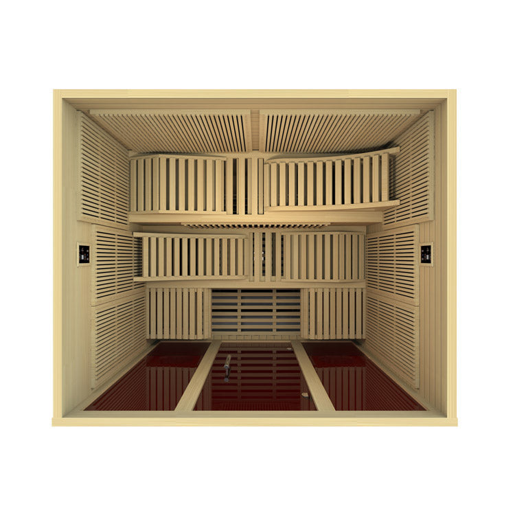Dynamic Monaco Elite 6-Person Ultra Low EMF FAR Infrared Sauna (Canadian Hemlock)