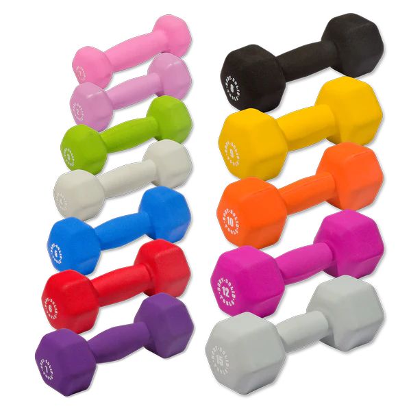 Body-Solid Tools BSTND Neoprene Dumbbell Sets Dumbbell Set Body-Solid 1-10 LB Pairs