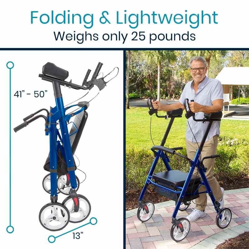 Vive Health MOB1055BLU Upright Walker, Series T Walkers & Rollators Vive Health   