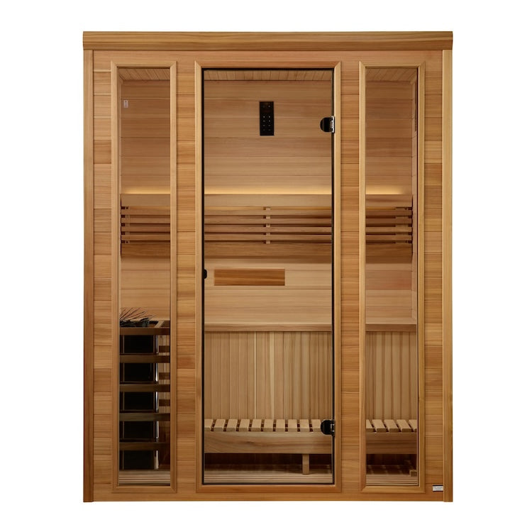 Golden Designs Andermatt Edition 2-3 Person Traditional Steam Sauna - Pacific Premium Clear Cedar - Heater included Saunas Golden Designs