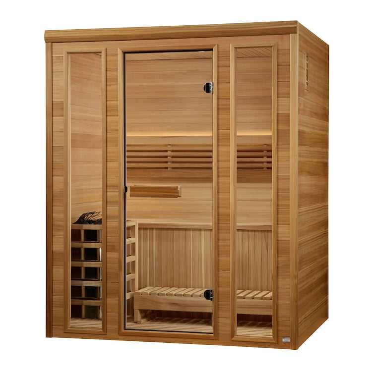 Golden Designs Andermatt Edition 2-3 Person Traditional Steam Sauna - Pacific Premium Clear Cedar - Heater included Saunas Golden Designs