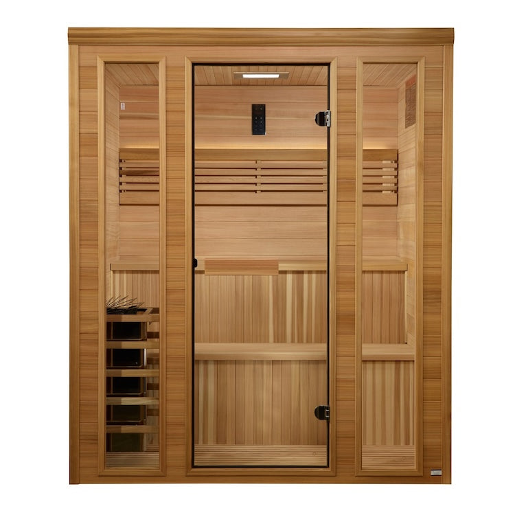 Golden Designs Engelberg Edition 4-6 Person Traditional Steam Sauna - Pacific Premium Clear Cedar Saunas Golden Designs