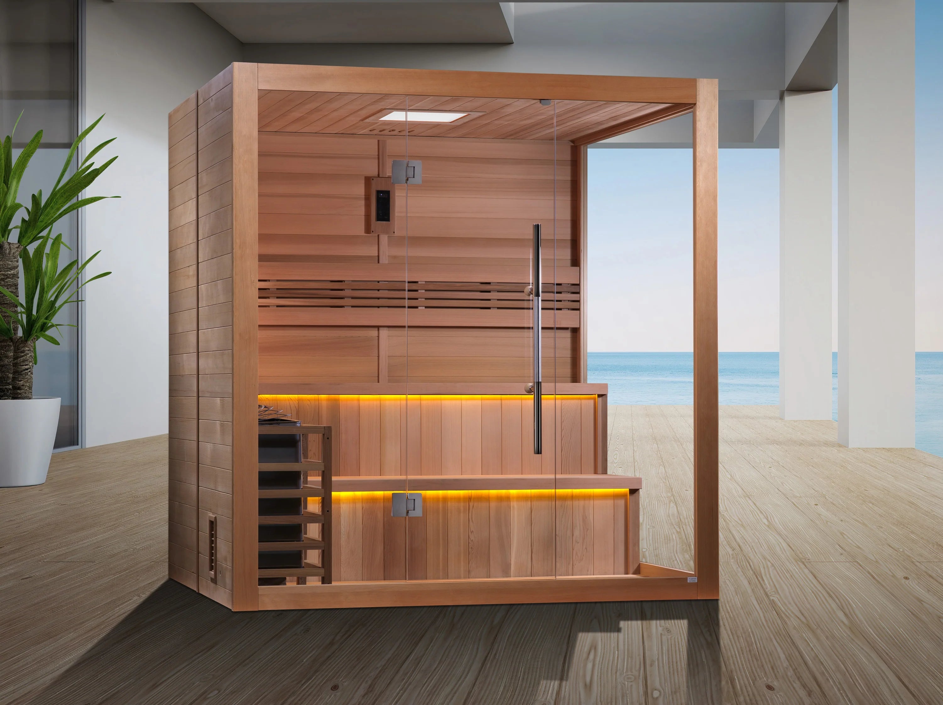 Golden Designs Kuusamo Edition 6 Person Indoor Traditional Sauna Indoor Sauna Golden Designs Saunas   