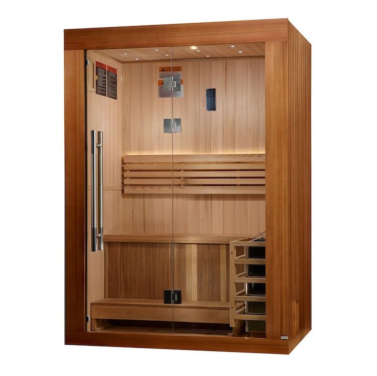 Golden Designs Sundsvall Edition 2 Person Traditional Sauna Saunas Golden Designs