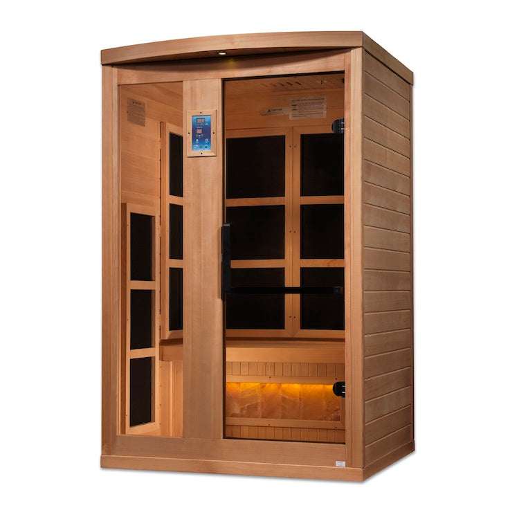 Golden Designs 2-Person "Hotel Edition" Full Spectrum PureTech™ Near Zero EMF FAR Infrared Sauna with Himalayan Salt (Canadian Hemlock) Saunas Golden Designs