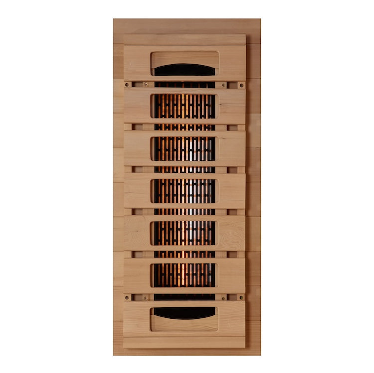 Golden Designs 2025 3-Person Full Spectrum PureTech™ Near Zero EMF FAR Infrared Sauna with Himalayan Salt (Canadian Hemlock) Saunas Golden Designs