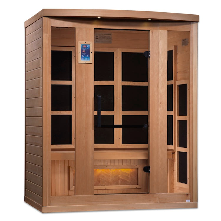 Golden Designs 3-Person "Hotel Edition" Full Spectrum PureTech™ Near Zero EMF FAR Infrared Sauna with Himalayan Salt (Canadian Hemlock) Saunas Golden Designs Default Title