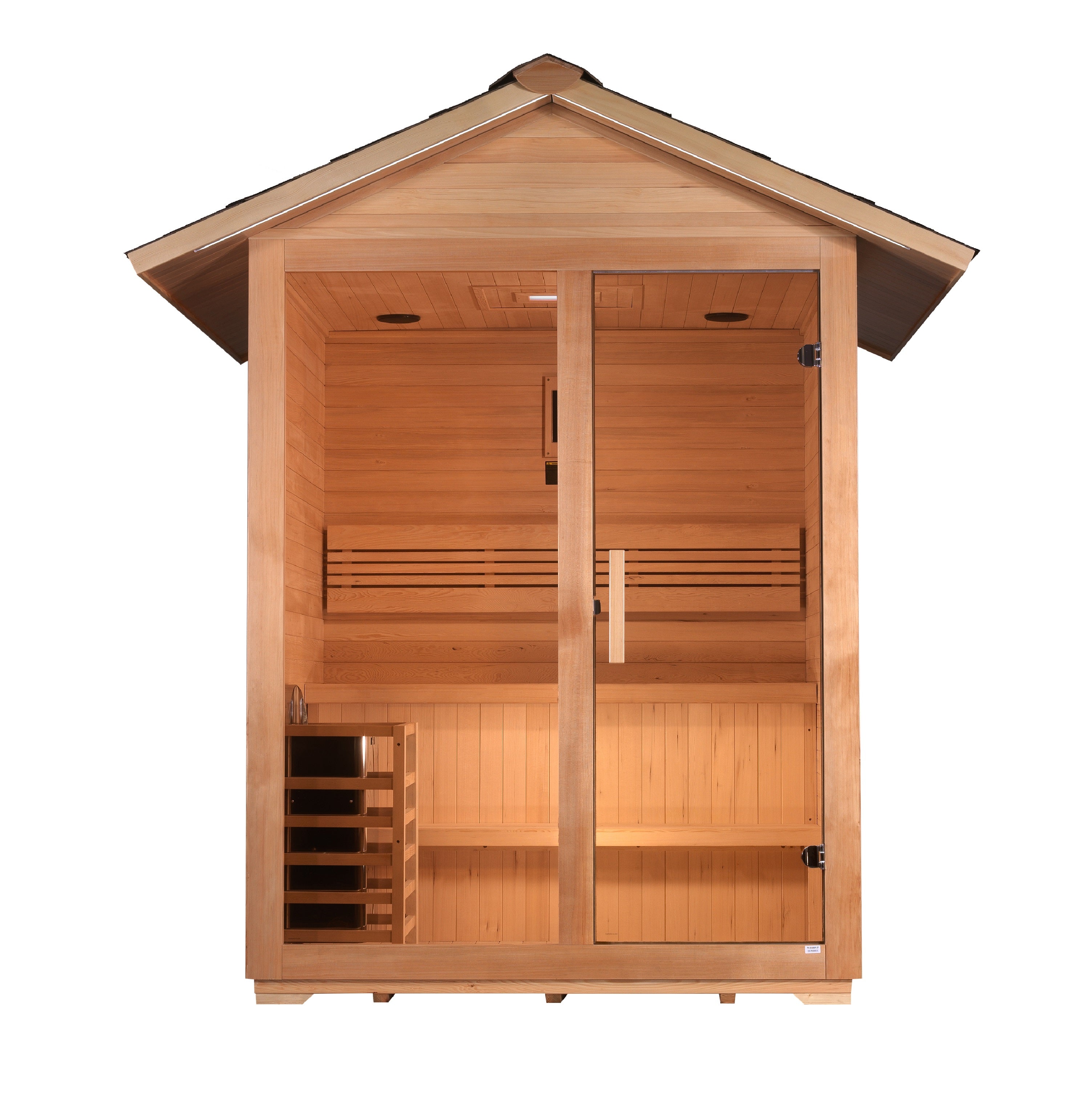 Golden Designs "Arlberg" 3 Person Traditional Outdoor Sauna (Heater Included)  Golden Designs Saunas   