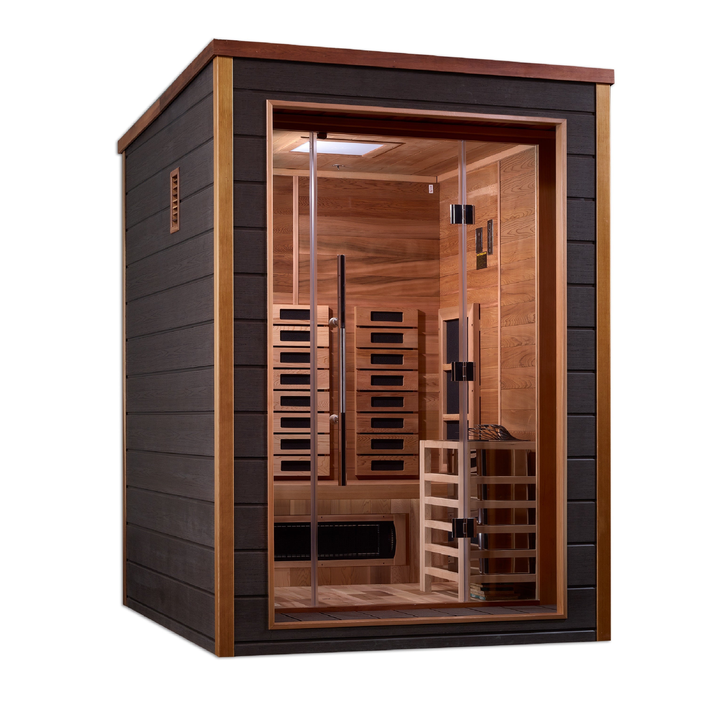 Golden Designs Nora 2 Person Outdoor-Indoor PureTech™ Hybrid Full Spectrum Sauna (GDI-8222-01)  Golden Designs Saunas Default Title  