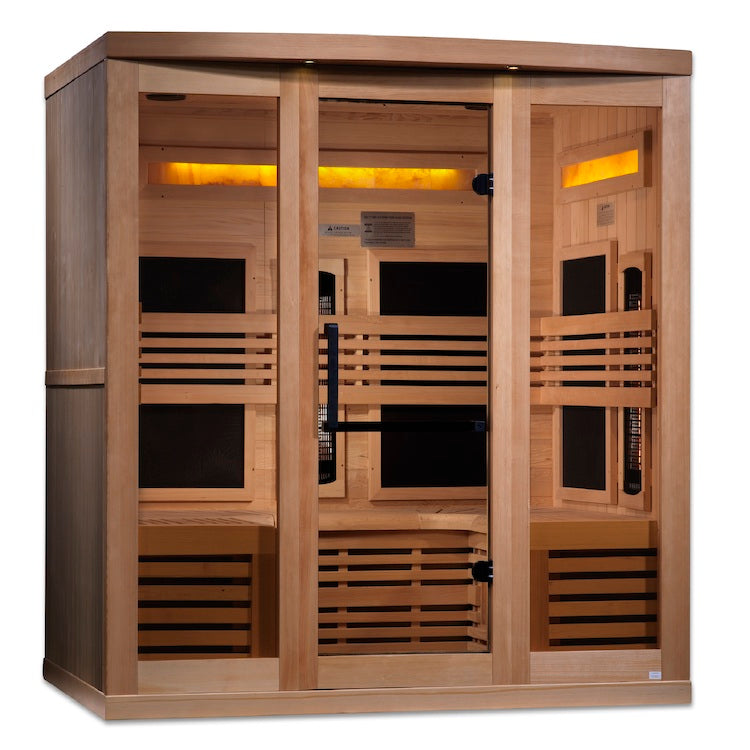 Golden Designs 6-Person Full Spectrum PureTech™ Near Zero EMF FAR Infrared Sauna with Himalayan Salt (Canadian Hemlock) Saunas Golden Designs Default Title