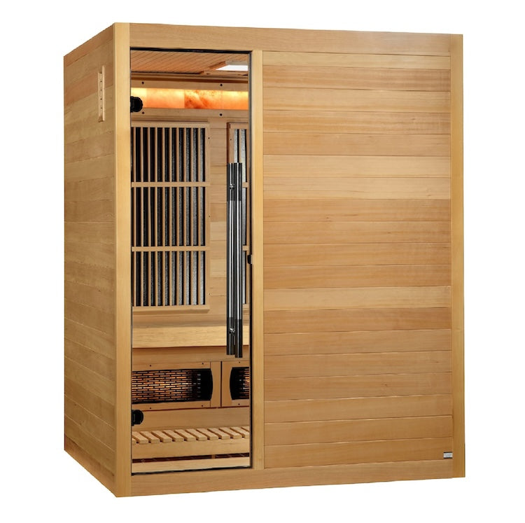 Golden Designs Soria 3 Person Hybrid Sauna- Full Spectrum Infrared and Traditional Sauna Saunas Golden Designs Default Title