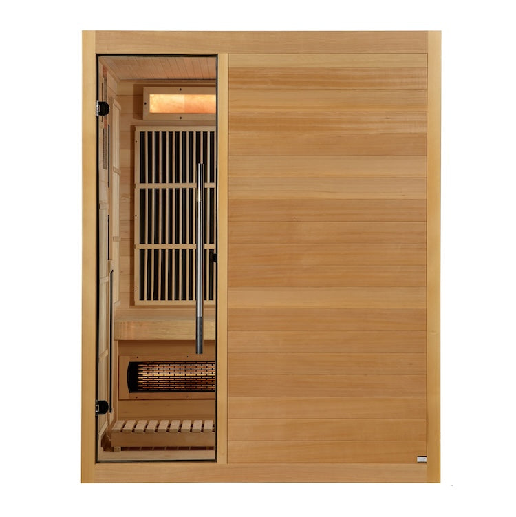 Golden Designs Soria 3 Person Hybrid Sauna- Full Spectrum Infrared and Traditional Sauna Saunas Golden Designs