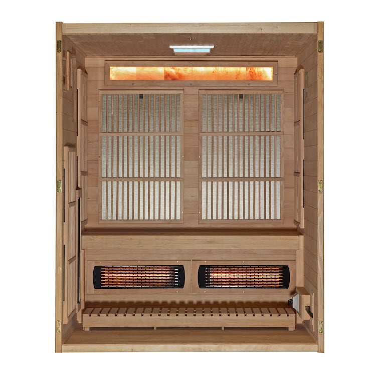 Golden Designs Soria 3 Person Hybrid Sauna- Full Spectrum Infrared and Traditional Sauna Saunas Golden Designs