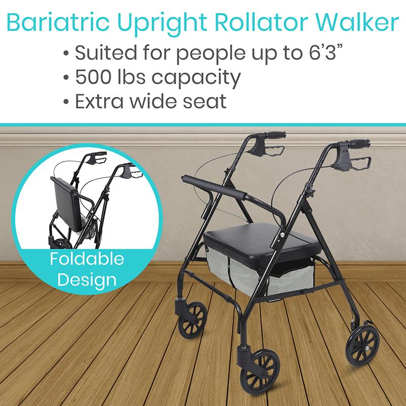 Vive Health Bariatric Rollator Walkers & Rollators Vive Health   