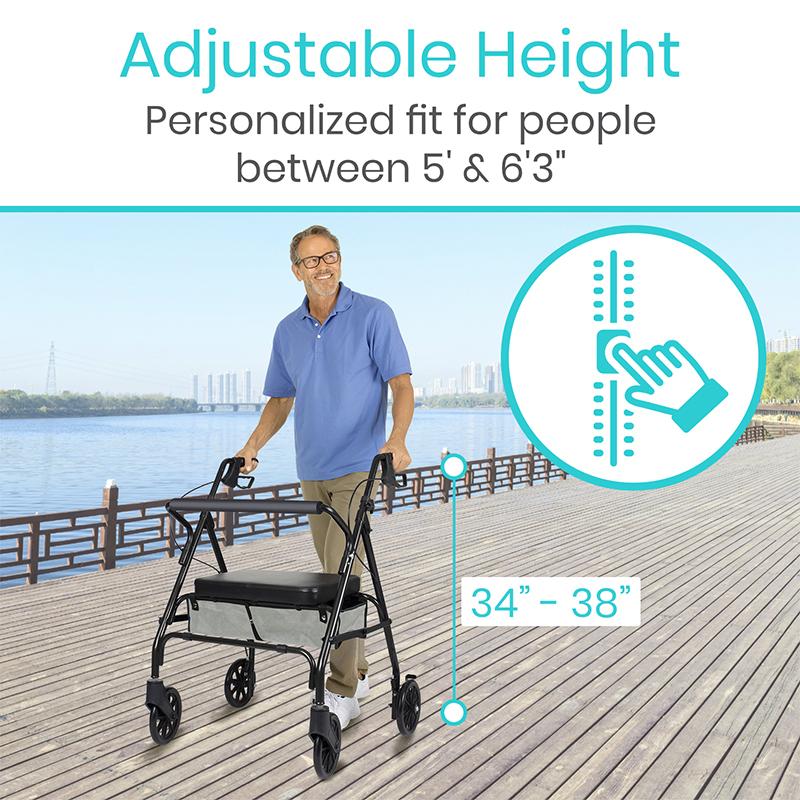 Vive Health Bariatric Rollator Walkers & Rollators Vive Health   