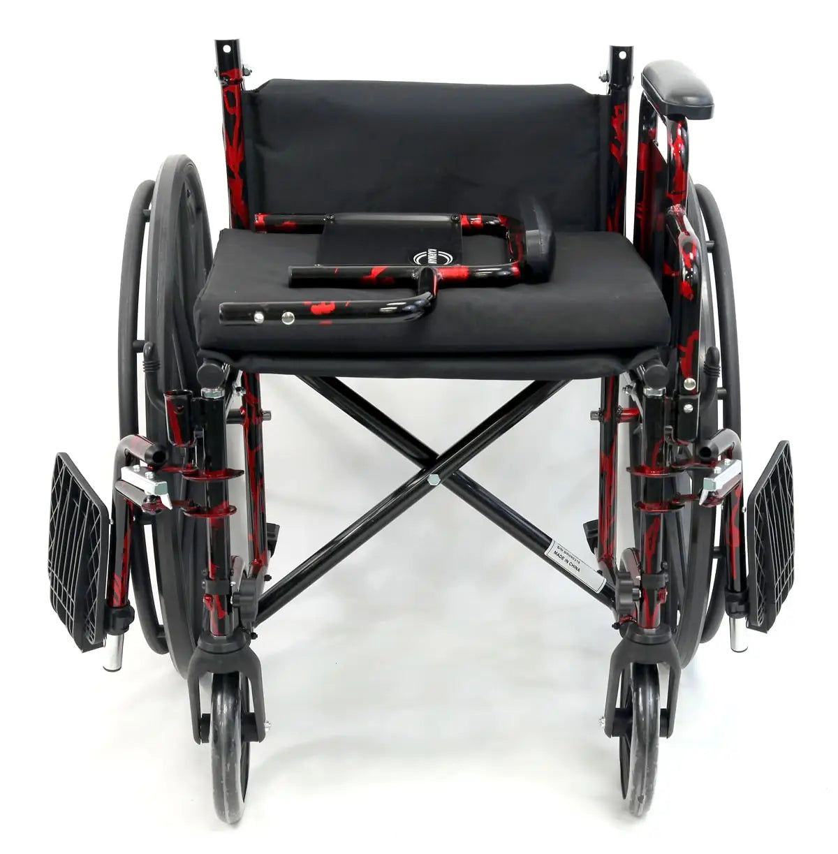 Karman LT-770Q Lightweight Wheelchair Red Streak with Quick Release Wheels Standard Wheelchairs Karman Healthcare   