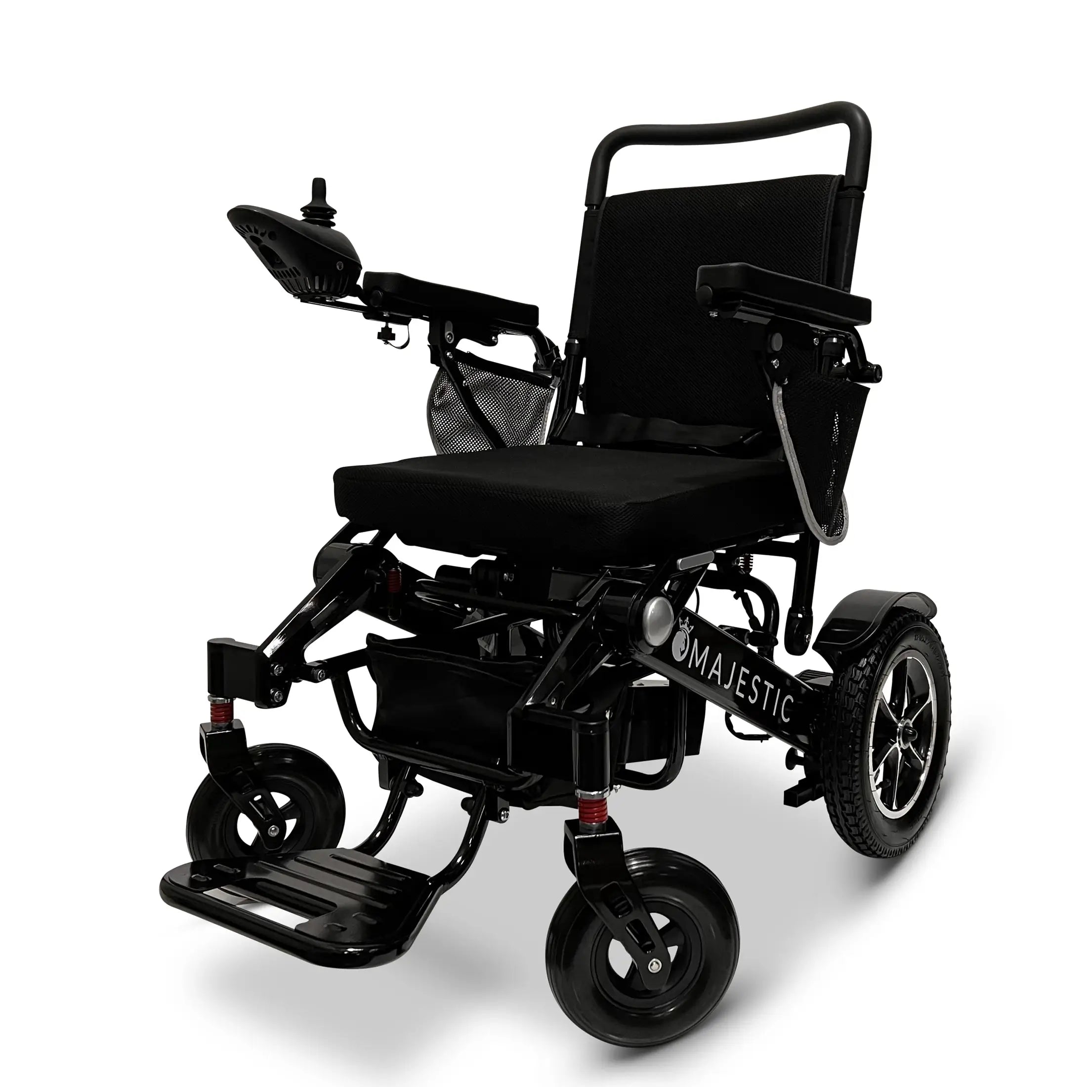 ComfyGo Majestic IQ-7000 Manual Folding Remote Controlled Electric Wheelchair Electric Wheelchair ComfyGo Black Standard Up To 13 Miles - 12AH Battery