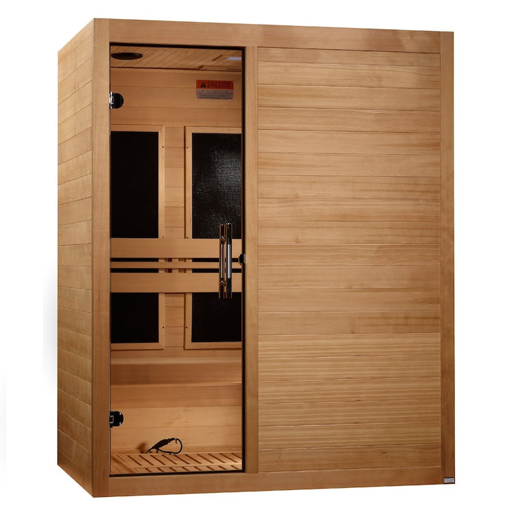 Maxxus S-Line Yoga 3-Person Ultra Low EMF FAR Infrared Sauna - Canadian Hemlock Saunas Maxxus Saunas Default Title