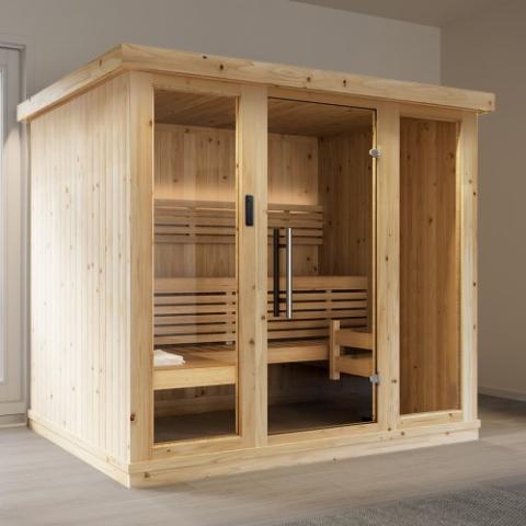 SaunaLife Model X7 Home 6-Person Indoor Sauna w/LED Light System Indoor Sauna SaunaLife   