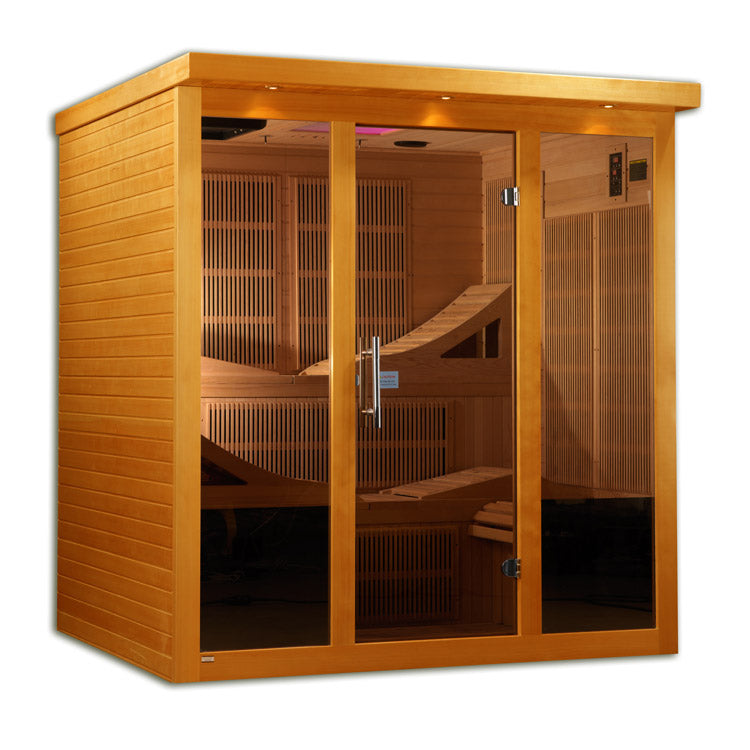 Dynamic Monaco Elite 6-Person Ultra Low EMF FAR Infrared Sauna (Canadian Hemlock)