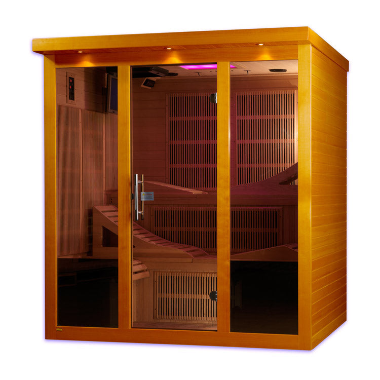 Dynamic Monaco Elite 6-Person Ultra Low EMF FAR Infrared Sauna (Canadian Hemlock)